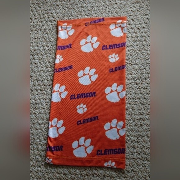 Clemson Tigers All Over Logo Orange Neck Gaiter - Picture 1 of 8